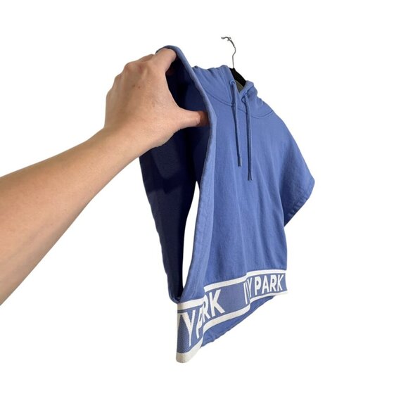 Ivy Park - Beyoncé Blue & White Cropped Backless Sleeveless Hoodie Women's XL - Picture 4 of 5